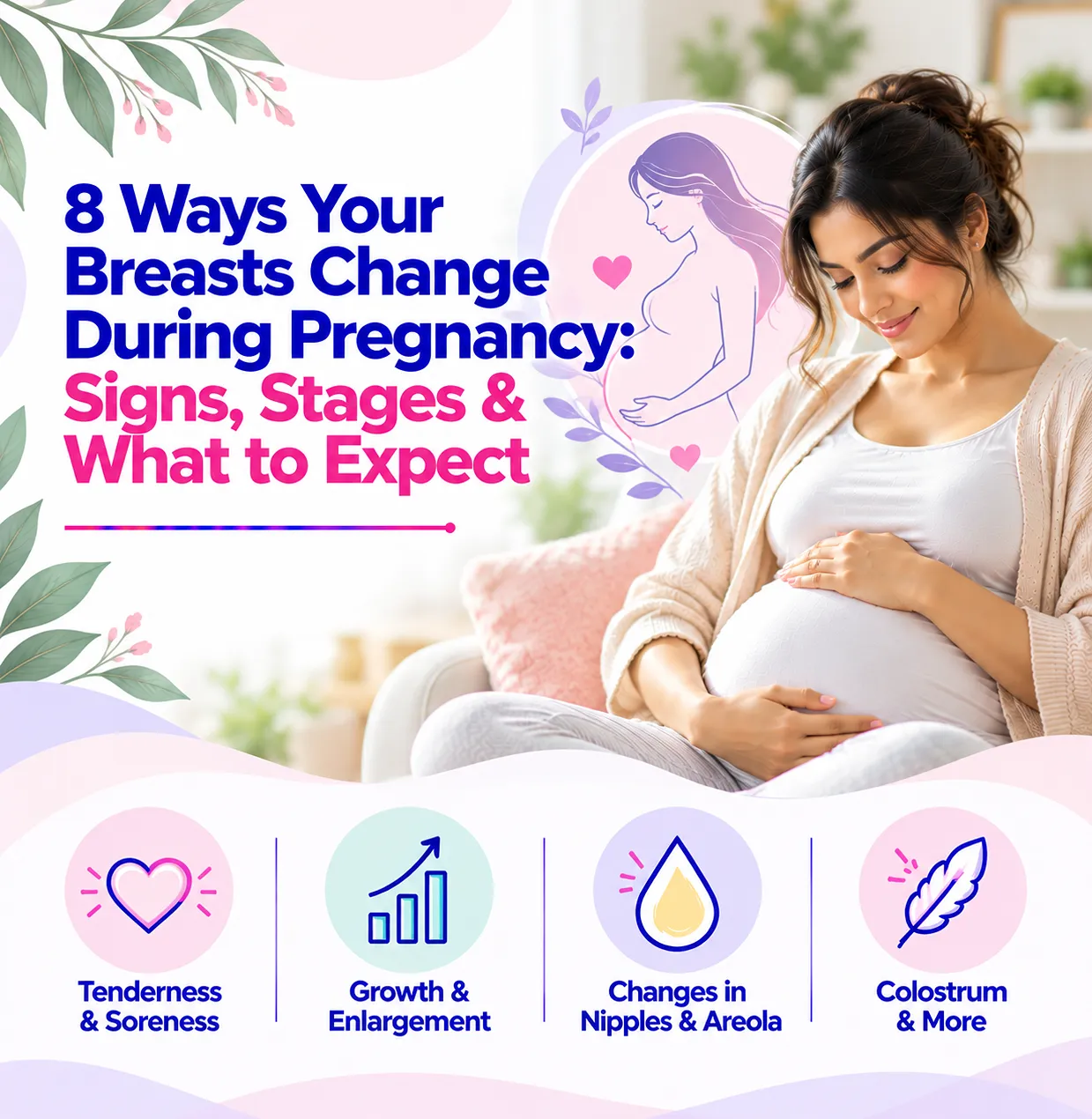 8 Ways Your Breasts Change During Pregnancy: Signs, Stages & What to Expect