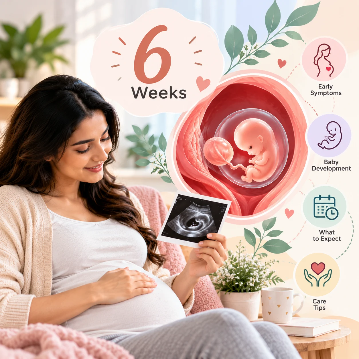 6 Weeks Pregnancy Guide: Symptoms, Baby Development and What to Expect