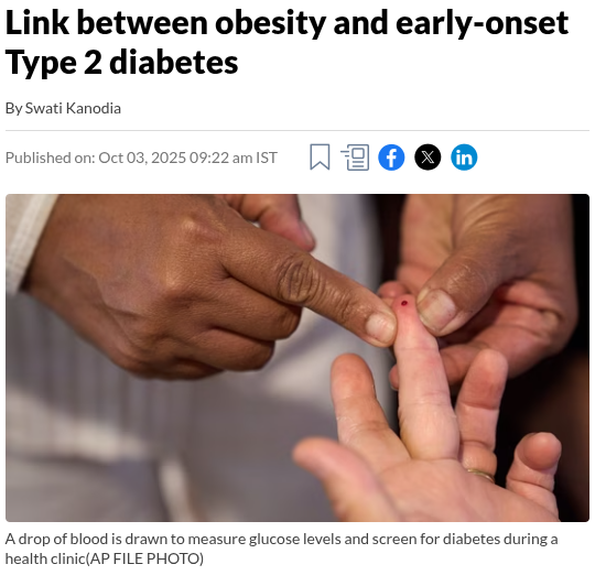 Link between obesity and early-onset Type 2 diabetes