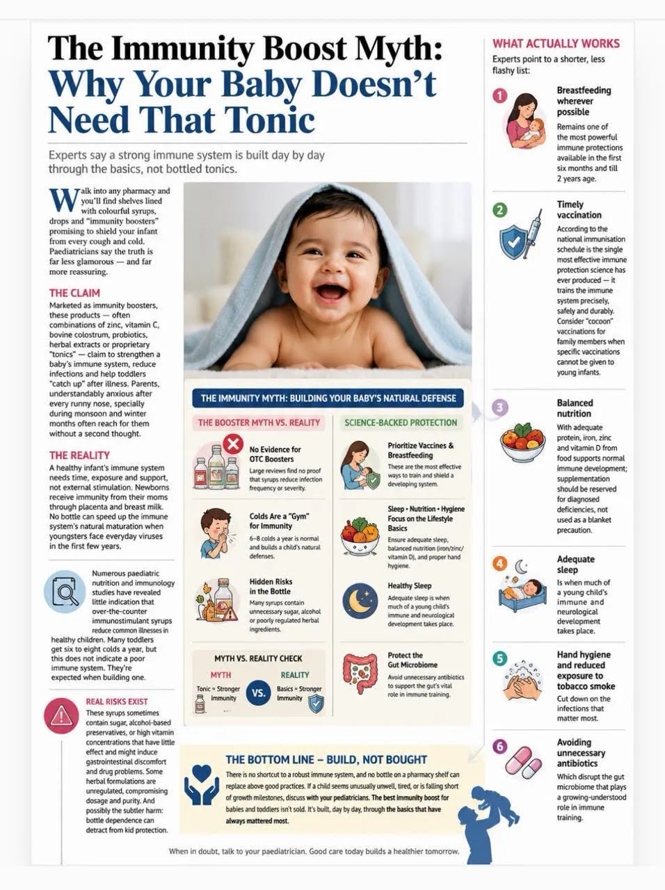 The immunity boost myth: Why your baby does not need over-the-counter tonics
